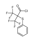 3,3,3-trifluoro-2-phenylsulfanyl-2-(trifluoromethyl)propanoyl chloride结构式