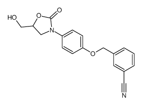3-[[4-[5-(hydroxymethyl)-2-oxo-1,3-oxazolidin-3-yl]phenoxy]methyl]benzonitrile Structure