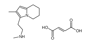 (Z)-4-hydroxy-4-oxobut-2-enoate,methyl-[2-(2-methyl-5,6,7,8-tetrahydroindolizin-3-yl)ethyl]azanium结构式