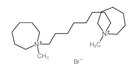 1-methyl-1-[8-(1-methyl-1-azoniacyclohept-1-yl)octyl]-1-azoniacycloheptane结构式
