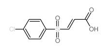 (E)-3-(4-chlorophenyl)sulfonylprop-2-enoic acid结构式