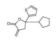 5-cyclopentyl-3-methylidene-5-thiophen-2-yloxolan-2-one Structure