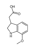 2-(7-METHOXYINDOLIN-3-YL)ACETIC ACID结构式