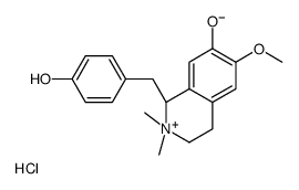 (1R)-1-[(4-hydroxyphenyl)methyl]-6-methoxy-2,2-dimethyl-3,4-dihydro-1H-isoquinolin-2-ium-7-ol,chloride Structure