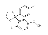 2-BROMO-4'FLUORO-5-METHOXYBENZOPHENONE ETHYLENE KETAL structure