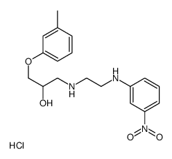 1-(3-methylphenoxy)-3-[2-(3-nitroanilino)ethylamino]propan-2-ol,hydrochloride Structure