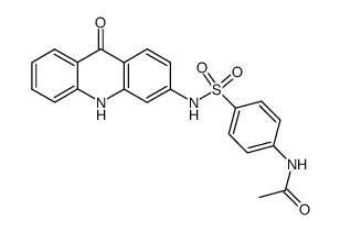 3-(p-acetylaminobenzenesulphonylamino)-acridone结构式