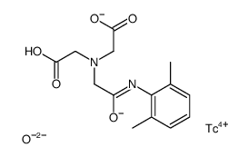 2-[carboxylatomethyl-[2-(2,6-dimethylanilino)-2-oxoethyl]amino]acetate,oxygen(2-),technetium(4+)结构式