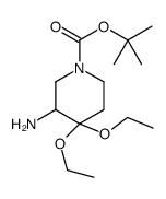 3-Amino-4,4-diethoxypiperidine-1-carboxylic acid tert-butyl ester structure