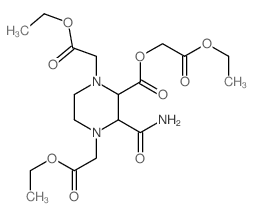 1,4-Piperazinediaceticacid, 2-(aminocarbonyl)-3-[(2-ethoxy-2-oxoethoxy)carbonyl]-, diethyl ester,cis- (9CI) Structure