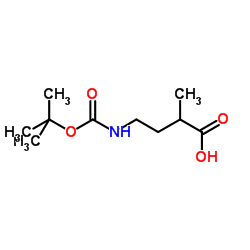 4-((tert-Butoxycarbonyl)amino)-2-methylbutanoic acid structure