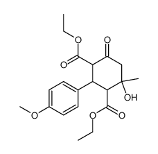 diethyl 4-hydroxy-2-(4-methoxyphenyl)-4-methyl-6-oxocyclohexane-1,3-dicarboxylate Structure