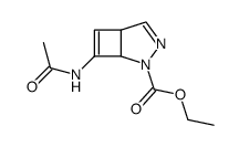 ethyl 7-acetamido-2,3-diazabicyclo[3.2.0]hepta-3,6-diene-2-carboxylate Structure