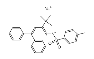 sodium 2-(4,4-dimethyl-1,1-diphenylpent-1-en-3-ylidene)-1-tosylhydrazin-1-ide结构式