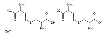 2-amino-3-[(2-amino-2-carboxylatoethyl)disulfanyl]propanoate,cobalt(2+),hydron结构式