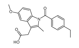 2-[1-(4-ethylbenzoyl)-5-methoxy-2-methylindol-3-yl]acetic acid结构式