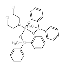 Phosphoramidic acid,bis(2-chloroethyl)-, bis(methyldiphenylsilyl) ester (9CI) Structure