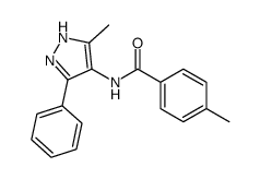 4-methyl-N-(5-methyl-3-phenyl-1H-pyrazol-4-yl)benzamide Structure