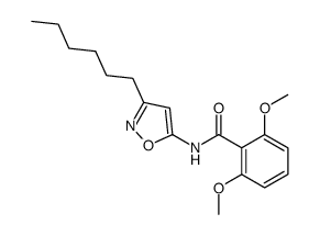 N-(3-hexyl-1,2-oxazol-5-yl)-2,6-dimethoxybenzamide结构式
