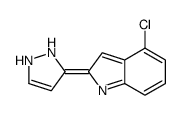 4-chloro-2-(1,2-dihydropyrazol-3-ylidene)indole结构式