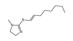 1-methyl-2-oct-1-enylsulfanyl-4,5-dihydroimidazole结构式