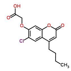 [(4-Butyl-6-chloro-2-oxo-2H-chromen-7-yl)oxy]acetic acid结构式