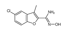 2-Benzofurancarboximidamide, 5-chloro-N-hydroxy-3-methyl-结构式