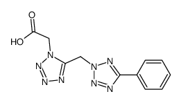 2-[5-[(5-phenyltetrazol-2-yl)methyl]tetrazol-1-yl]acetic acid结构式