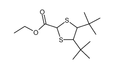 ethyl 4,5-di-tert-butyl-1,3-dithiolane-2-carboxylate结构式