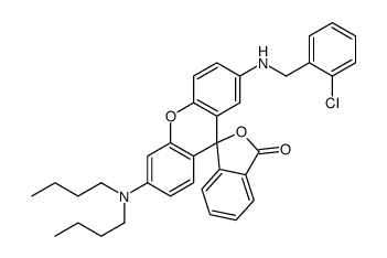 2'-(2-chlorobenzylamino)-6'-(dibutylamino)spiro[isobenzofuran-1(3H)-9'[9H]-xanthene]-3-one structure