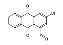 3-chloro-9,10-dioxo-9,10-dihydro-anthracene-1-carbaldehyde结构式