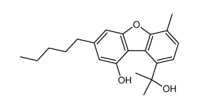 1-hydroxy-9-(1-hydroxy-1-methylethyl)-6-methyl-3-pentyldibenzofuran结构式