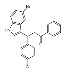 3-(5-bromo-1H-indol-3-yl)-3-(4-chlorophenyl)-1-phenylpropan-1-one Structure