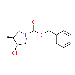 CIS-3-FLUORO-4-HYDROXY-PYRROLIDINE-1-CARBOXYLIC ACID BENZYL ESTER Structure