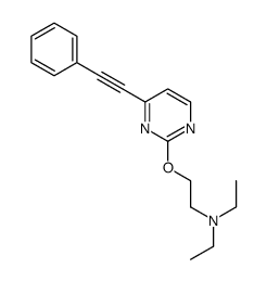 N,N-diethyl-2-[4-(2-phenylethynyl)pyrimidin-2-yl]oxyethanamine结构式