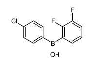 (4-chlorophenyl)-(2,3-difluorophenyl)borinic acid Structure