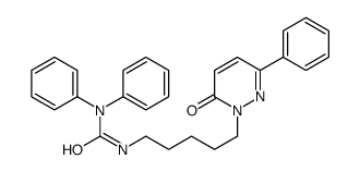 3-[5-(6-oxo-3-phenylpyridazin-1-yl)pentyl]-1,1-diphenylurea结构式