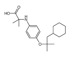 2-[4-(1-cyclohexyl-2-methylpropan-2-yl)oxyanilino]-2-methylpropanoic acid结构式