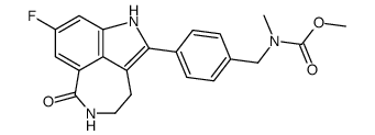[4-(8-fluoro-6-oxo-3,4,5,6-tetrahydro-1H-azepino[5,4,3-cd]indol-2-yl)-benzyl]-methyl-carbamic acid methyl ester Structure