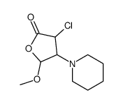 3-chloro-5-methoxy-4-piperidin-1-yloxolan-2-one结构式