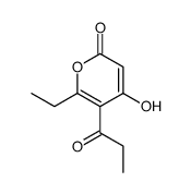 6-ethyl-4-hydroxy-5-propanoylpyran-2-one Structure