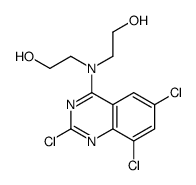 2-[2-hydroxyethyl-(2,6,8-trichloroquinazolin-4-yl)amino]ethanol结构式