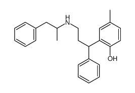 4-methyl-2-[1-phenyl-3-(1-phenylpropan-2-ylamino)propyl]phenol结构式