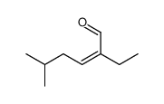 2-ethyl-5-methylhex-2-enal Structure