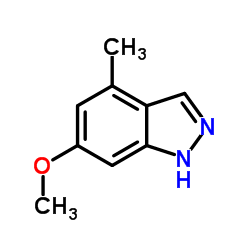 6-甲氧基-4-甲基-(1h)吲唑结构式