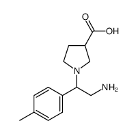 1-(2-氨基-1-(对甲苯基)乙基)吡咯烷-3-羧酸结构式