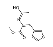 methyl 2-acetamido-3-thiophen-3-ylprop-2-enoate结构式