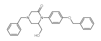 4-benzyl-6-(hydroxymethyl)-1-(4-phenylmethoxyphenyl)piperazin-2-one Structure