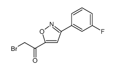 Ethanone, 2-bromo-1-[3-(3-fluorophenyl)-5-isoxazolyl] Structure