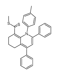 2,4-Diphenyl-1-p-tolyl-1,5,6,7-tetrahydro-quinoline-8-carbodithioic acid methyl ester Structure